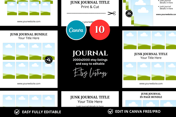 10 Journal Etsy Mockup Bundle: Elevate Your Digital Shop