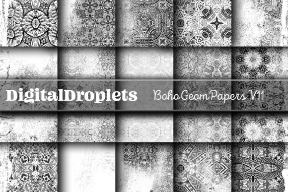 Boho Geom Papers Vol. 11: Textured Patterns for Modern Design