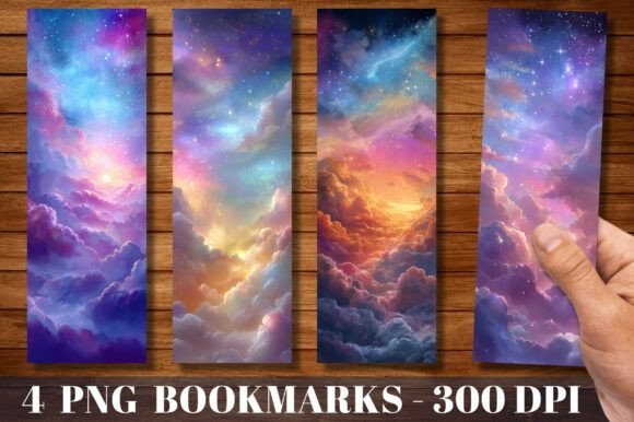 Cosmic Galaxy Nebula Clouds Bookmark: Elevate Your Creative Assets