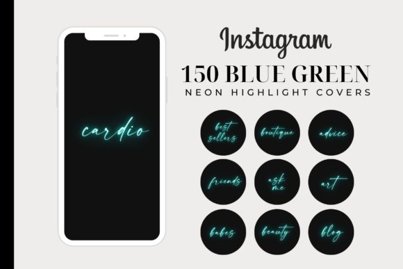 Elevate Your Brand with 150 Blue Green Instagram Highlight Covers