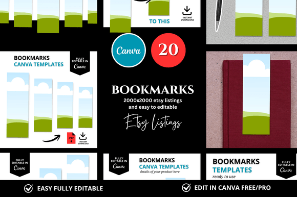 Elevate Your Etsy Shop with Professional Bookmark Mockups