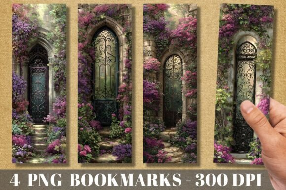 Gothic Floral Garden Iron Gate Bookmark: A Designer's Asset